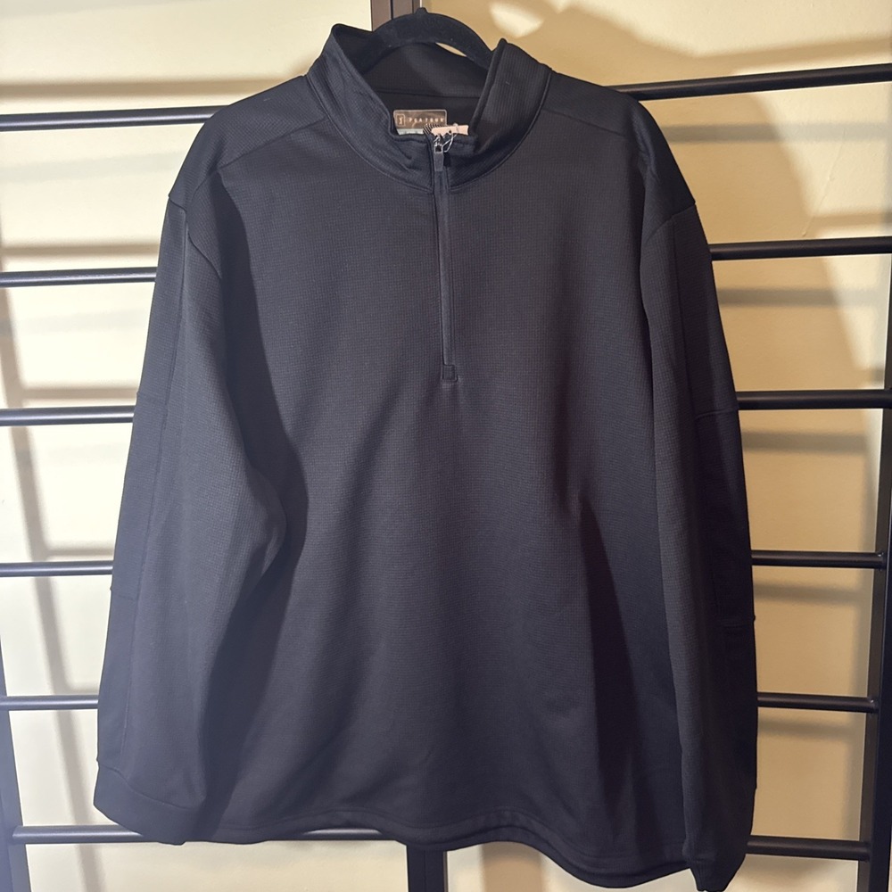 PGA Tour 1/4 Zip Pullover Shirt Black Thermaflux Golf Top Men's Size 2XL NWT